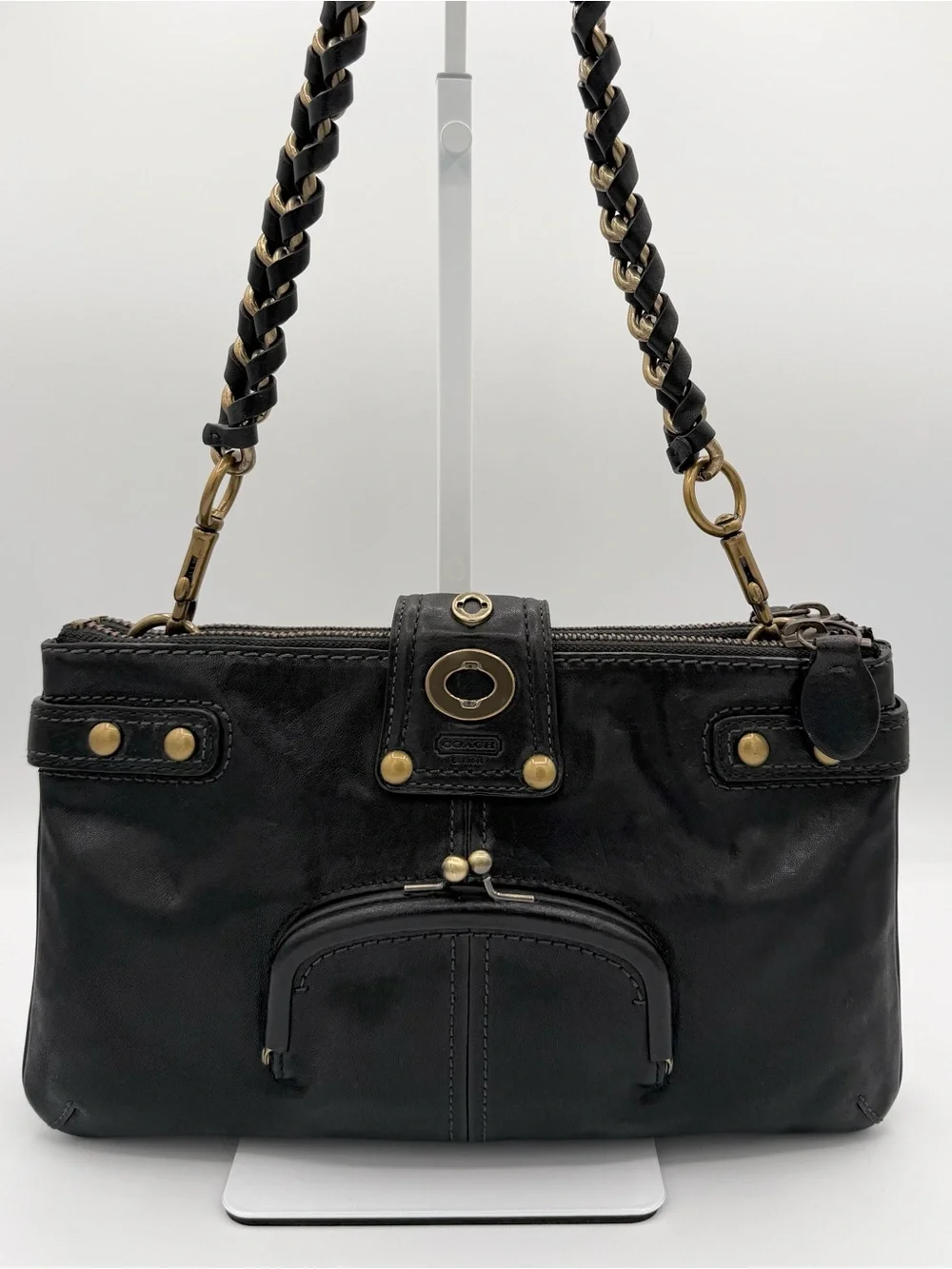 ❤️COACH LEGACY BRIDGET BRIDGIT BLACK LEATHER BAG VINTAGE Y2K 65TH ANNIVERSARY!❤️